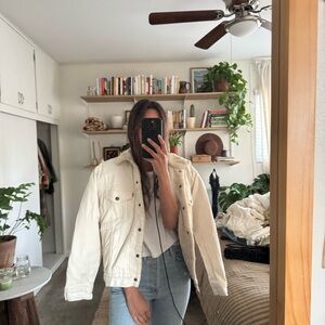 levis white sherpa jacket small